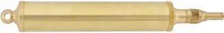 Flint priming flask, throws about 4 grains, brass